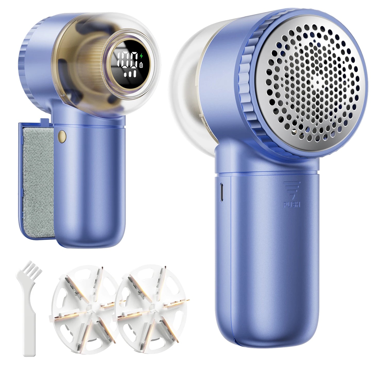 coldSky Lint Remover Sweater Shaver with Digital Display 3 Speed Lint Shaver 6-Leaf Blades Lint Remover for Clothes Sofa Bedding