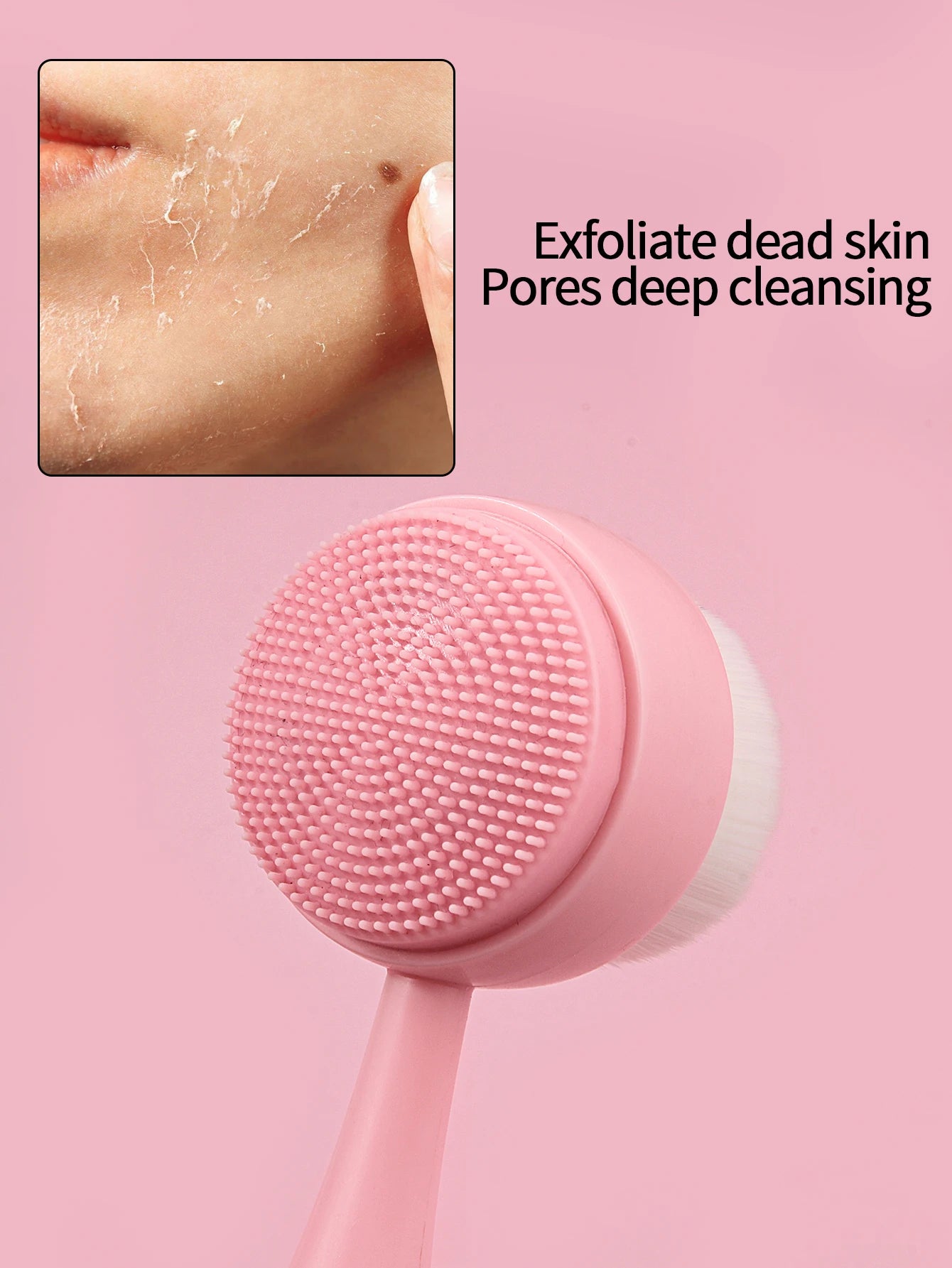 1PC Silicone Facial Cleansing Brush,Handheld Manual Facial Cleansing Brush,Facial Cleansing Brush,Makeup Removal Auxiliary Brush