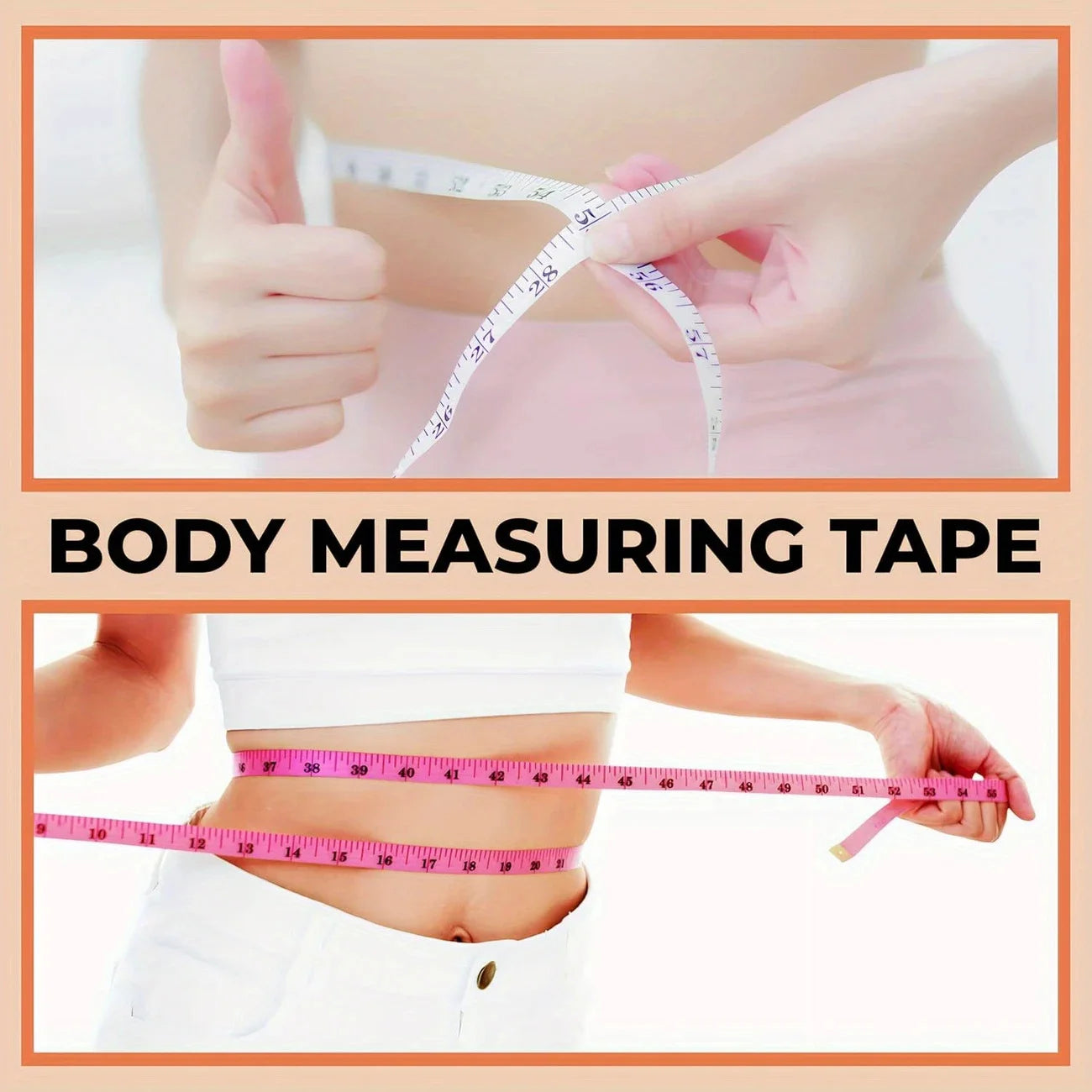 60 inch double-sided tape measure with locking function - Soft PVC fabric tape measure, suitable for tailoring, weight reduction