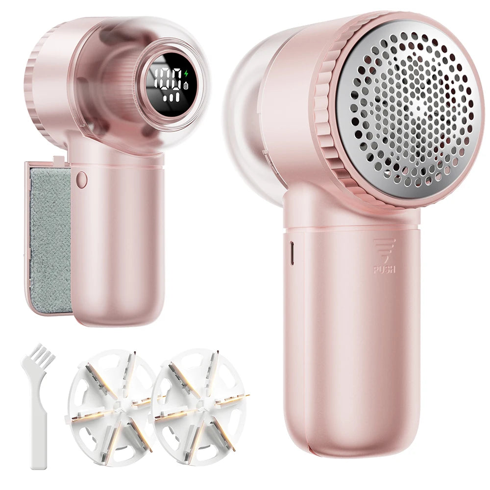 coldSky Lint Remover Sweater Shaver with Digital Display 3 Speed Lint Shaver 6-Leaf Blades Lint Remover for Clothes Sofa Bedding
