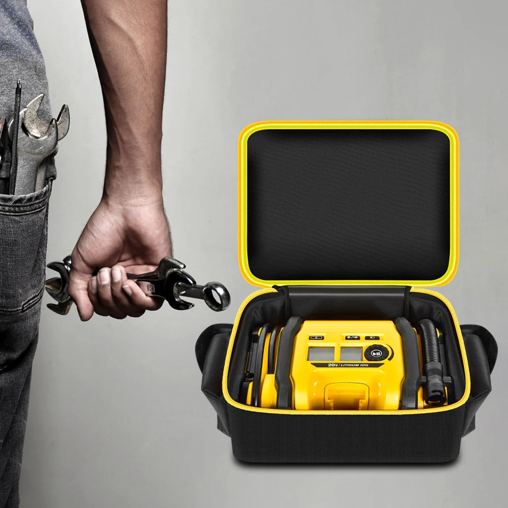 Air Compressor Bag with Pocket Portable Air Pump Carrying Case Dustproof Carrying Case for Dewalt 20V MAX Tire Inflator DCC020IB
