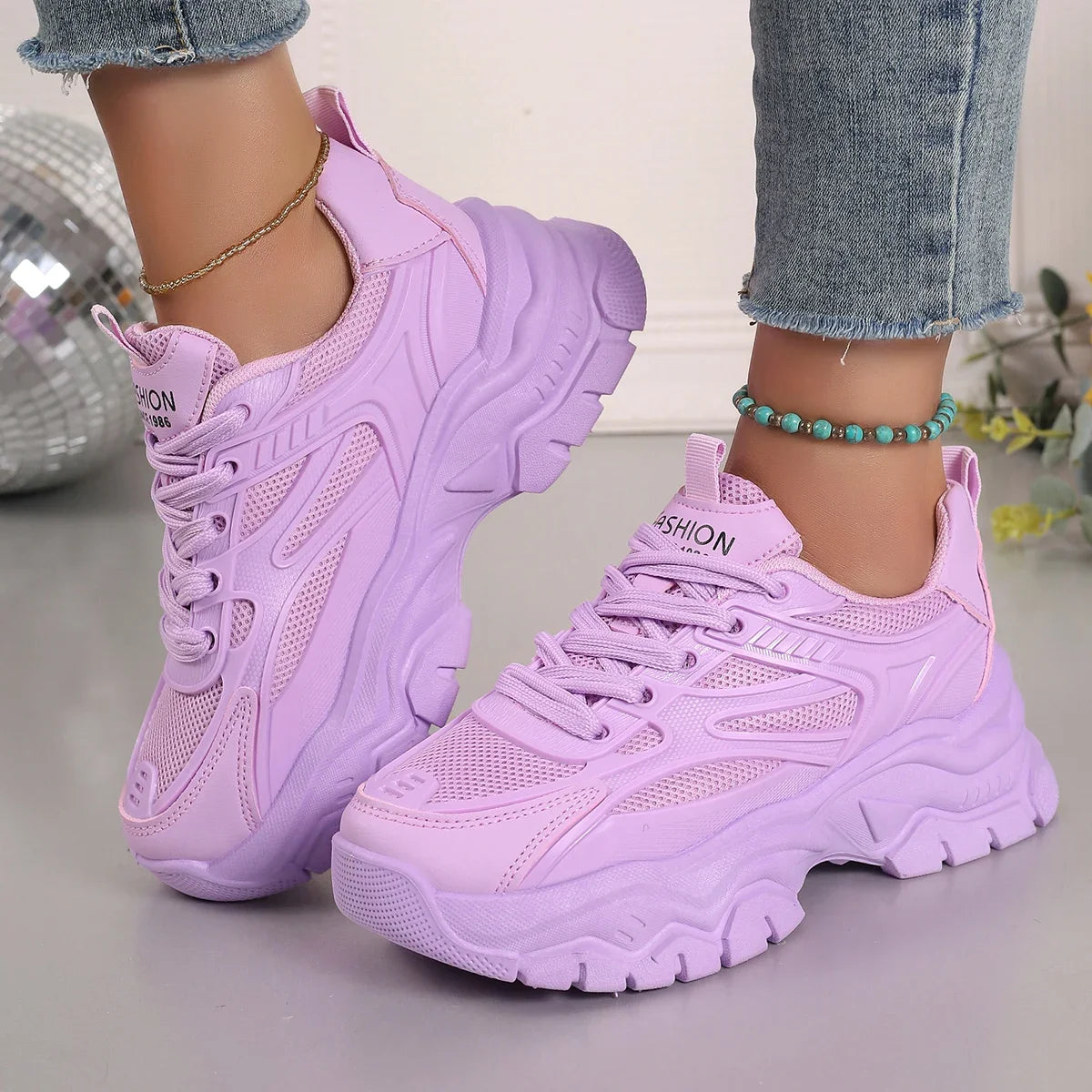 Women Sneakers 2024 New Fashion Chunky Sneakers Women Outdoor Tennis Platform Sports Shoes for Women Lightweight Designer Shoes