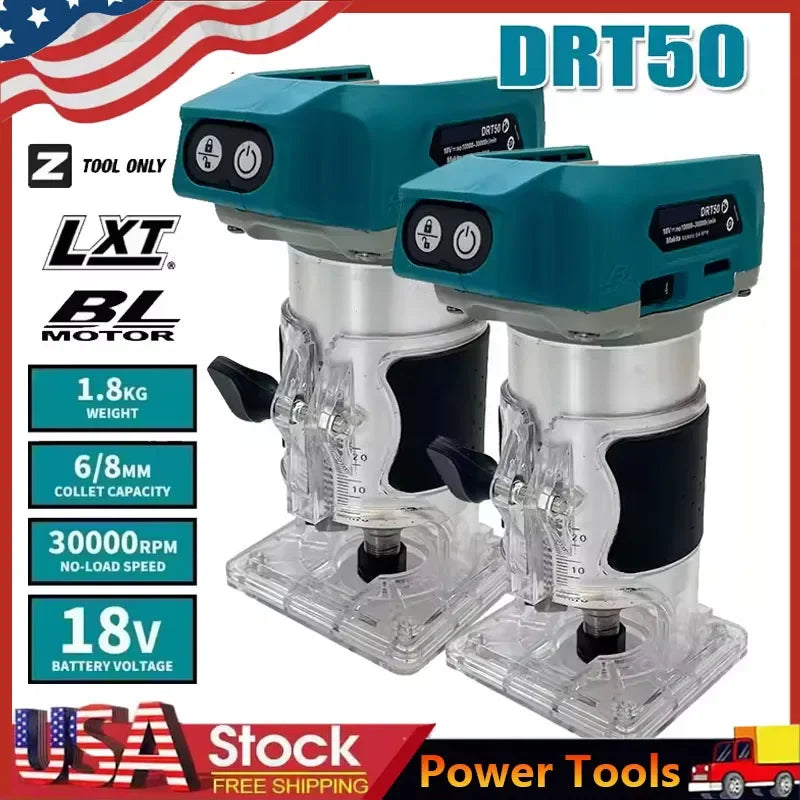 Fit Makita DRT50 Cordless Trimmer Rechargeable Trimming Machine Brushless Slotting Tool Milling Woodwork Engraving Machine