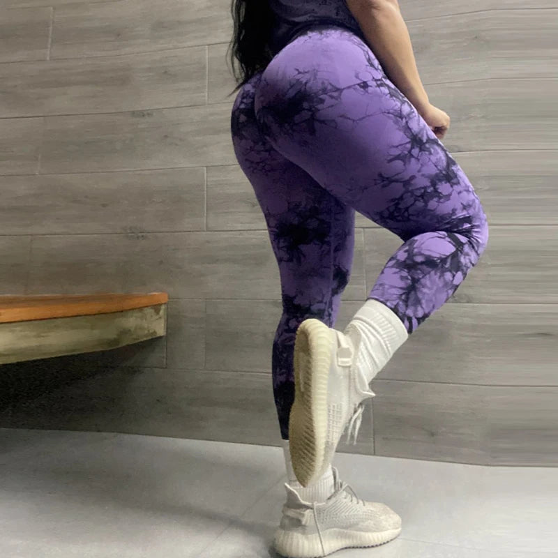 Tie Dye Seamless Leggings Push Up