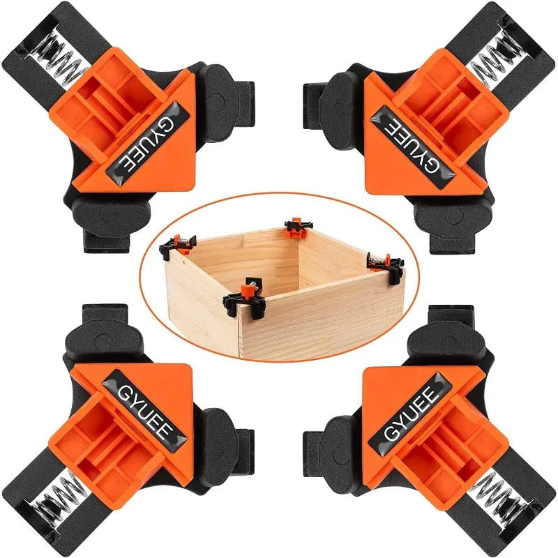 4/8PCS Right Angle Fixing Clip Woodworking Clamp Adjustable Swing Corner Clamp