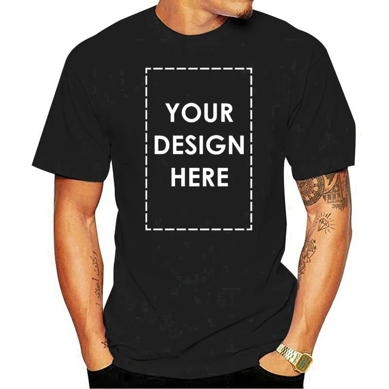 Add Your Own Custom Text Name Personalized Message  Men's T Shirt Casual Dress High Quality MensT-shirt5xL