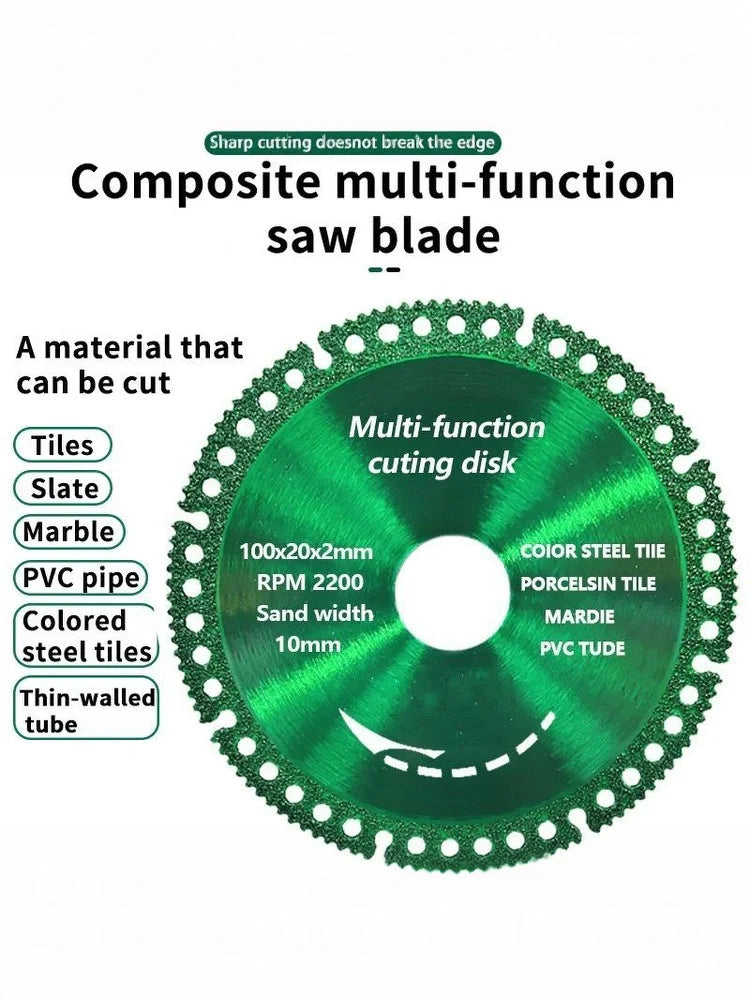 6 In 1 Diamond Saw Blade Cut Off Wheels Diamond Cutting Disc Metal Iron Steel Rock Slab Marble Saw Blade