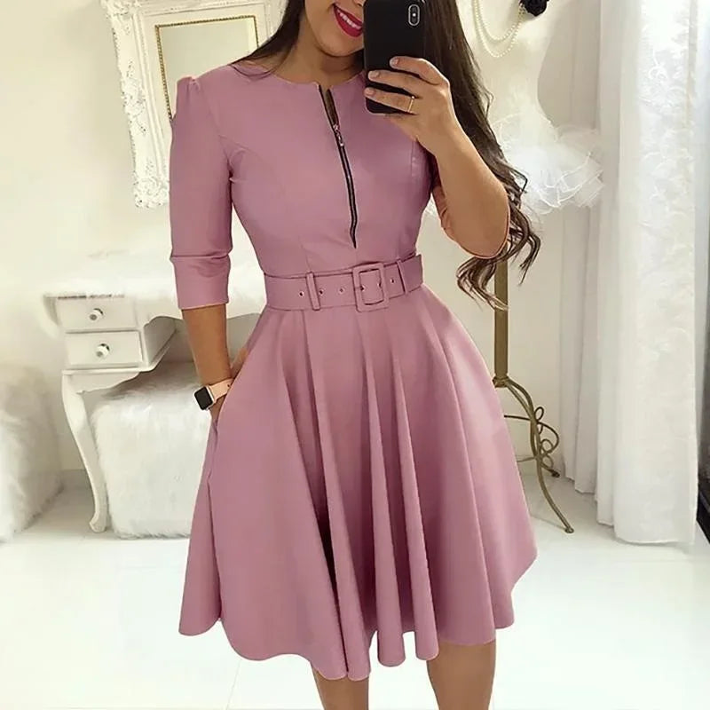 Fashion Women Patchwork A-line Dresses