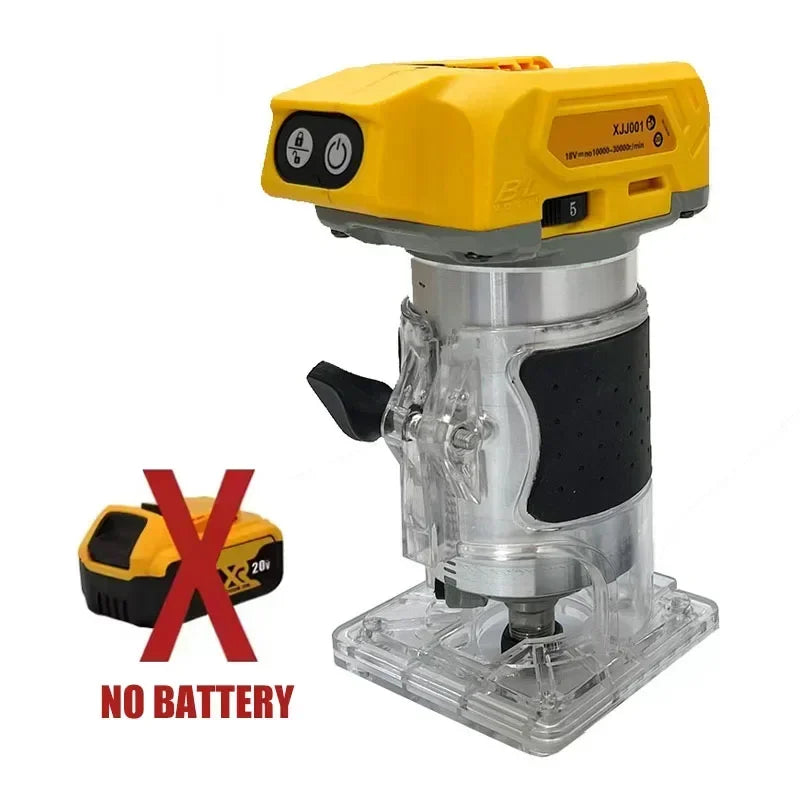Fit Dewalt Brushless 33000RPM Electric Trimmer Cordless Wood Trimming Machine Wood Router Milling Engraving Slotting Machine