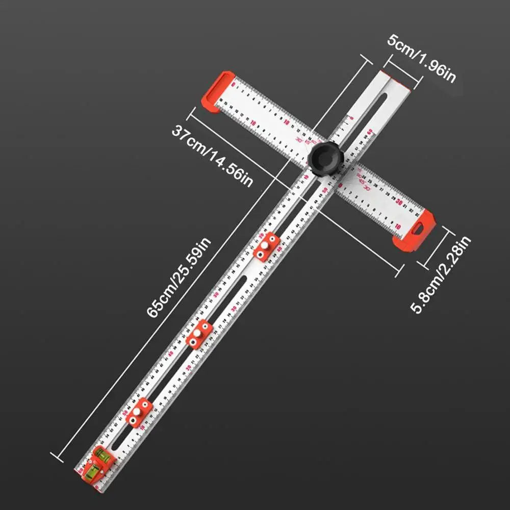 T-Square Ruler Aluminum Alloy T Ruler For Multifunctional Ruler Drawing Marking Gauge Tools Measuring Ruler Tools For Drawing