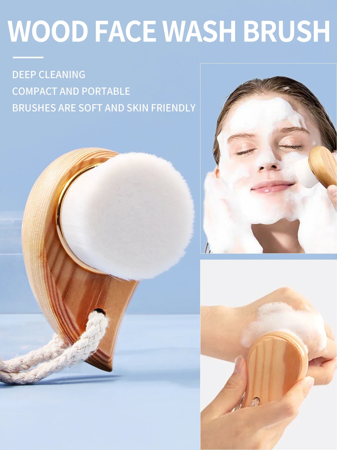 1PC Silicone Facial Cleansing Brush,Handheld Manual Facial Cleansing Brush,Facial Cleansing Brush,Makeup Removal Auxiliary Brush