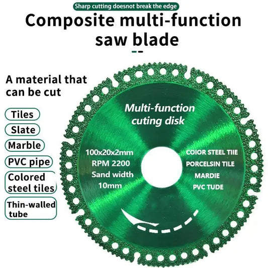 6 In 1 Diamond Saw Blade Cut Off Wheels Diamond Cutting Disc Metal Iron Steel Rock Slab Marble Saw Blade