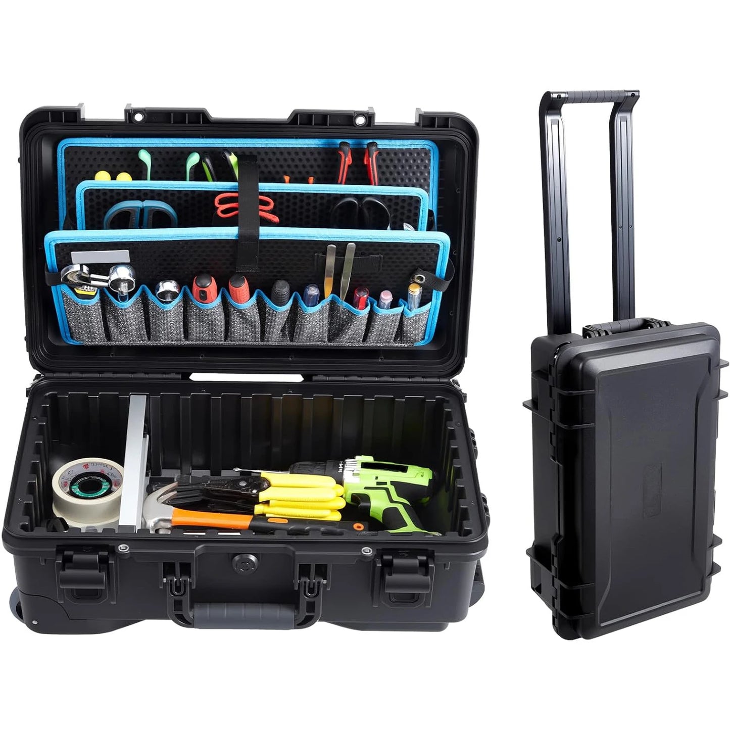 Heavy-Duty Outdoor Tool Case with Removable Pocket Tool Boards Storage