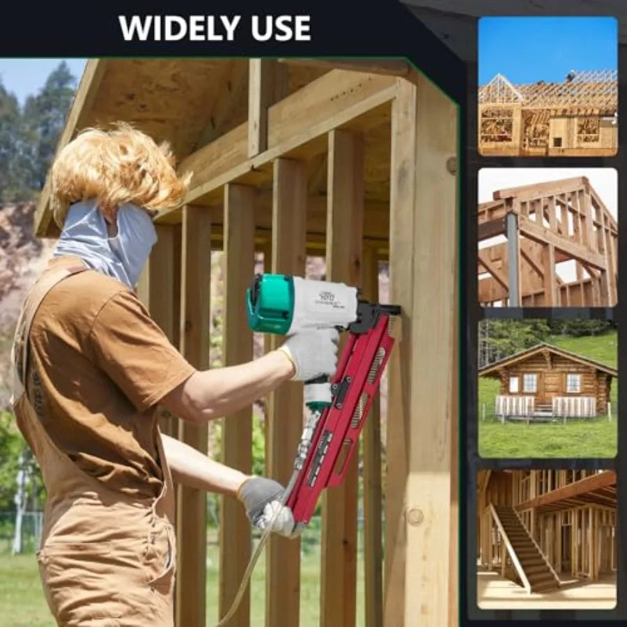 High Speed Mexican Style NR2183 21 Degree Aluminum Magazine Framing Nailer Pneumatic Framing Nail Gun for Rapid Wooden House Bu