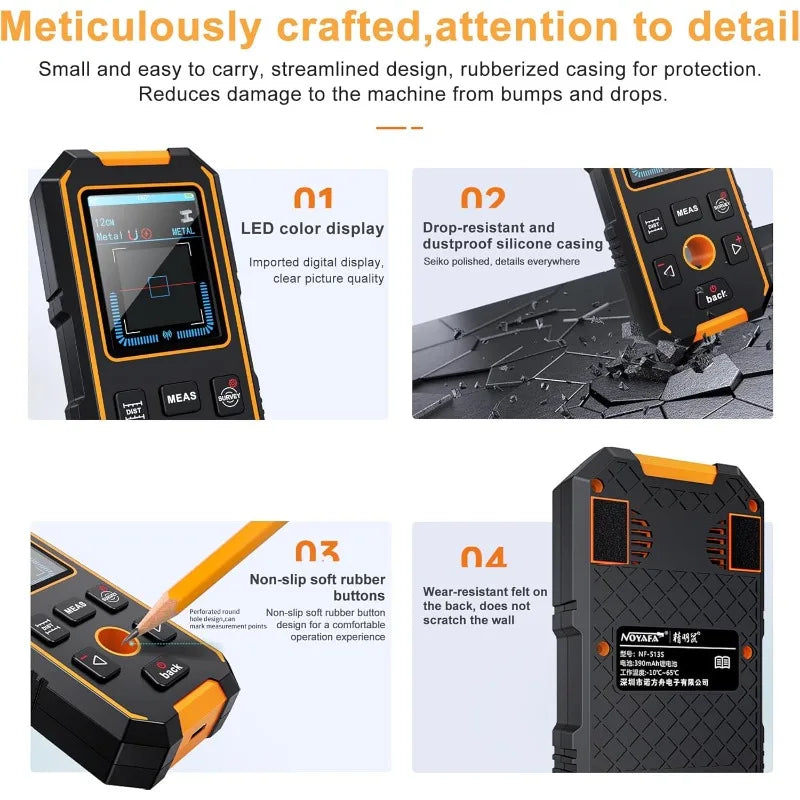3-in-1 Magnetic Stud Finder – Find Studs, Screws &amp; Metal Fasteners with Ease