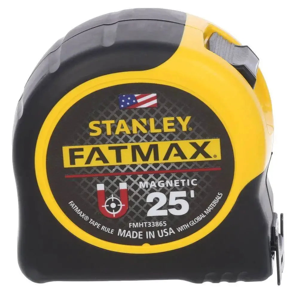 Heavy-Duty Premium 25-Foot Tape Measure with Magnetic End - Strong Hook for Solo Work, Steel Blade & Belt Clip.