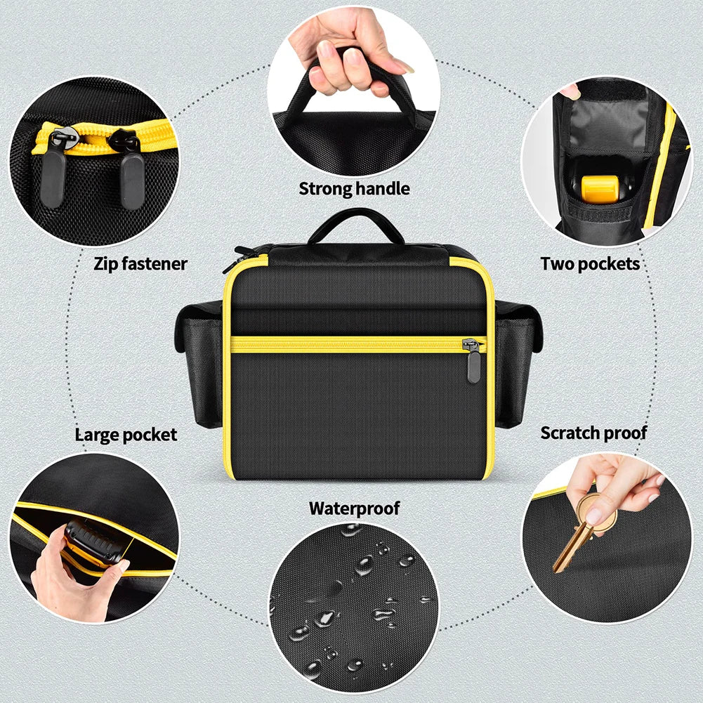 Air Compressor Bag with Pocket Portable Air Pump Carrying Case Dustproof Carrying Case for Dewalt 20V MAX Tire Inflator DCC020IB