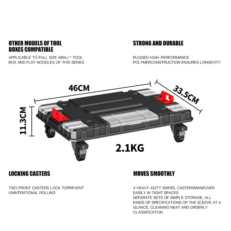 Delixi Electrical Appliances. For sale separately. Stackable roller tool box,