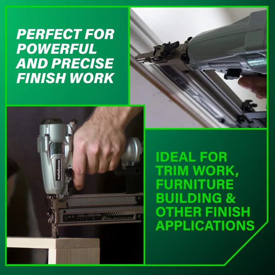Pro Brad Nailer Pro-Preferred Pneumatic Finish Power Nailer for Trim Work Furniture Building Lightweight and Durable