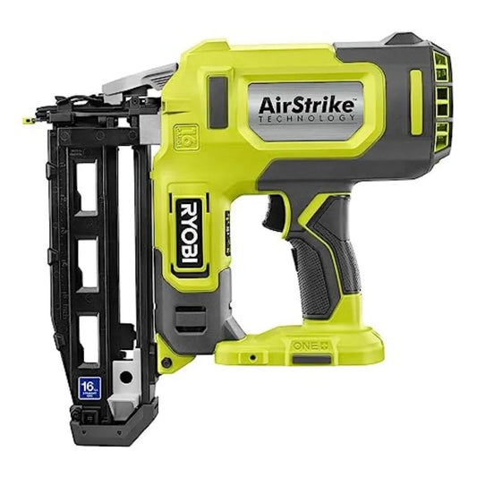 18V 16-Gauge Cordless AirStrike Finish Nailer Tool Only P326 Green - Ideal for Precision Trim and Molding Installati