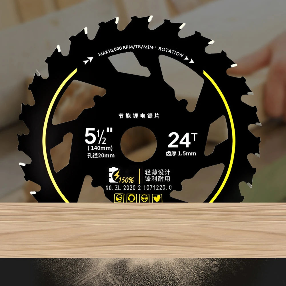 5.5 Inch Efficient Saw Blades 10000rpm Lithium Saw Blades Multi-Purpose Wood Cutting Saw Blades for Woodworking Alloy Grinder