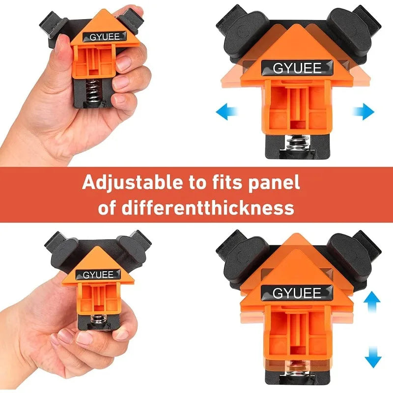 4/8PCS Right Angle Fixing Clip Woodworking Clamp Adjustable Swing Corner Clamp